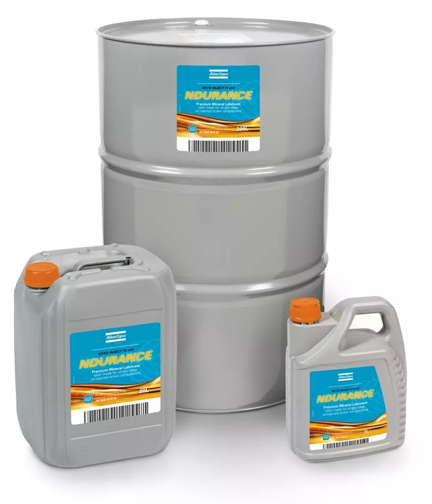 Huile Roto Inject Fluid NDURANCE pour vos compresseurs Atlas Copco.